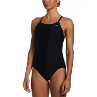 Nike Solid Racerback Swimsuit Zwart 28 Vrouw