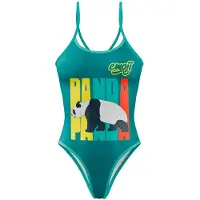 Otso Emoji Panda Swimsuit Groen,Blauw M Vrouw
