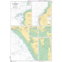 Shom West Coast Of Cotentin Ports Marine Charts Veelkleurig 84 x 120 cm