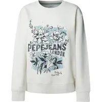Pepe Jeans Dames Sweater Beda gebroken wit (XL), Casual, Katoen PL5800023
