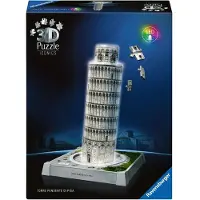 Ravensburger - Iconics: Scheve Toren van Pisa met licht - 3D Puzzel - 216 Stukjes - Bouwset voor kinderen vanaf 8 jaar