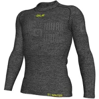 ALÉ - Intimo Wool L/S Baselayer - Merino-ondergoed XXS/XS, zwart