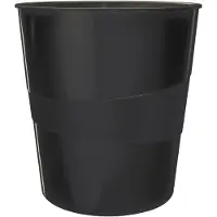 Leitz Papierbak wow 15 liter zwart | 6 stuks