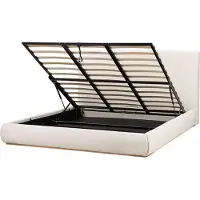 Beliani CAMPAGNE - Bed met opbergruimte - Beige - 180 x 200 cm - Polyester