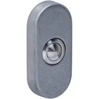 Intersteel deurbel ovaal 65x30x10mm verdekt - PVD RVS getrommeld