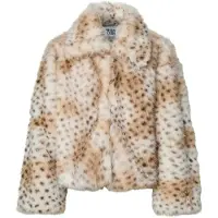 Pieces Tussenjas 'PCPLUSH' beige / bruin / wit
