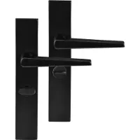 Differnz | Rotterdam deurkruk | vierkant schild | WC 63 mm | zwart