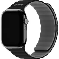 Holdit Siliconen bandje magneet voor de Apple Watch | 44/45/46/49 mm - Black / Grey