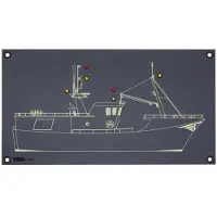 PROS Fishing Purse Seiner Navigation Lights Silhouette 12 M Blauw