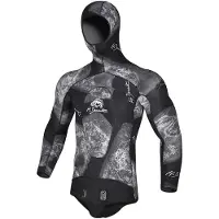 H.dessault By C4 Black Side 7 Mm Spearfishing Jacket Zwart XL Man