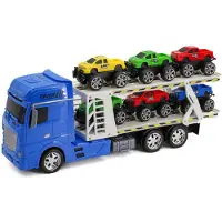 Tachan Racing Truck With 6 Cars City Heroes 1:24 Blauw Kinderen