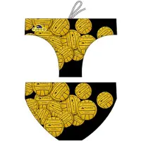 Turbo Balls Waterpolo Swimming Brief Geel,Zwart 3-4 Years Jongen