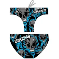 Turbo Supermad Waterpolo Swimming Brief Zwart 5-6 Years Jongen