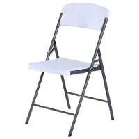 Lifetime 92125 Fixed Folding Chair Aluminium Wit 47 x 50 x 84.5 cm