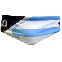 Turbo Argentina Swimming Brief Wit,Blauw 9-10 Years Jongen
