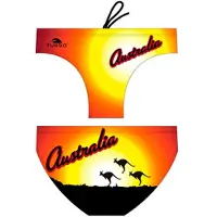 Turbo Australia 2012 Swimming Brief Oranje,Zwart 12-24 Months Jongen