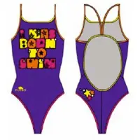 Turbo Born To Swim Swimsuit Paars XL Vrouw