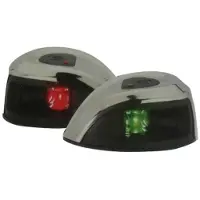 Attwood Stainless Steel Lightarmor 2nm Deck Mount Navigation Oval Sidelight Transparant