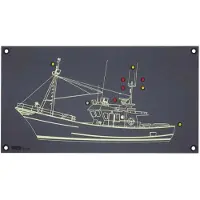 PROS Navigation Lights Fishing Enclosure Silhouette Blauw