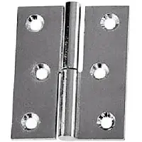 PLASTIMO Brass Chromed Right Hinge 2 Units Zilver 70 x 40 mm
