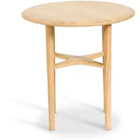 Mavis Crest sidetable eik witgepigmenteerde blanke lak