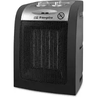 Orbegozo CR 5017, elektrische ruimteverwarmer, keramisch, voor gebruik binnenshuis, geschikt voor bijvoorbeeld een hal, zwart, zilver, met draaiknop
