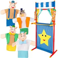 Colorbaby Cucu Show 3 Little Pigs Puppet Theatre Educational Toy Veelkleurig Kinderen