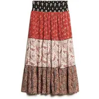 Superdry Maxirok met Print Black Grootte: 44