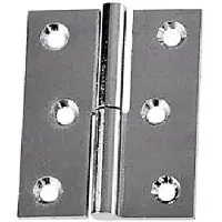 PLASTIMO Brass Gau Chromed Left Hinge Zilver 60 x 40 mm