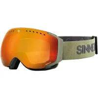 Sinner Skibril Emerald Matte Moss Green Double Full Red Mirror Vent 25