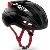 Met Rivale Mips Road Helm Zwart/Rood || Maat: L (58-61 cm)
