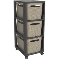 Rotho Brisen - design ladekast 3 x 16 L - wielen - Cappuccino