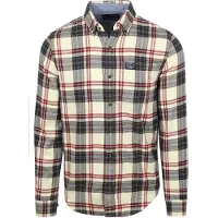 Superdry Overhemd crème / donkerblauw / oranje / karmijnrood