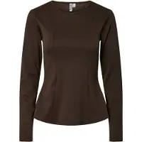 Pieces Shirt 'PCLucci Peplum' bruin