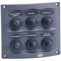 Hella Marine Compact Switch 6 Switches Panel Grijs