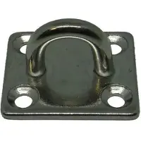 Goldenship Square Eye Plate 10 Units Zilver 8 mm