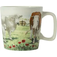 Wiebe van der zee Wiebe's Farm Minimok Koe 23cl 6st Wit wit Aardewerk Beker