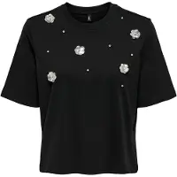 ONLY Shirt 'ONLSILVIA' zwart / zilver