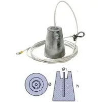 Tecnoseal Suspended Anode Zilver 80 mm