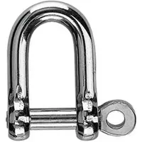 Barton Marine Stainless Steel Short Safety Pin Shackle Zilver 10 mm