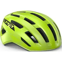 Met Miles Road Helm Glanzend Fluo Geel 2021 || Maat: M-L (58-61 cm)