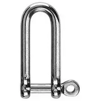 Barton Marine Stainless Steel Long Safety Pin Shackle 2 Units Zilver 6 mm