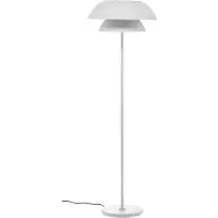 LUCANDE Design vloerlamp Kellina, wit / opaal, Woon-/ Eetkamer, metaal, Design, vloerlamp