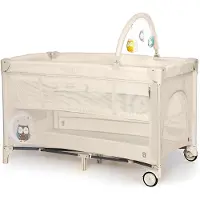 Asalvo Complete Duo Owl Travel Cot Beige Kinderen