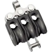Barton Marine T0 Triple Fixed Pulley With Becket Zilver 20 mm