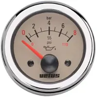 VETUS 0-8kg/cm2d Oil Pressure Gauge 52 Mm 24v Zilver
