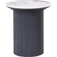 Beliani DORA - Bijzettafel - Zwart/Wt - Keramiek