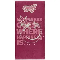 Otso Emoji Happiness Microfiber Towel Roze