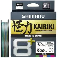 Shimano Fishing Line Kairiki 8+ Braided Line 300 M Transparant 0.420 mm