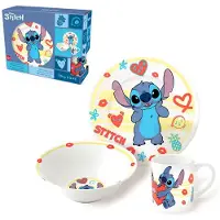 Stor Stitch Aloha Keramische Kom Bord En Mok Set Lunch Tas